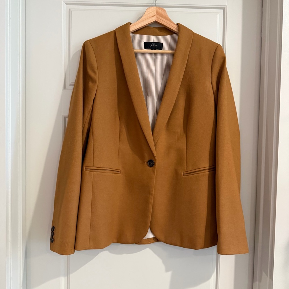 J. Crew‎ Parke Blazer in Wool Flannel Chestnut Size 10